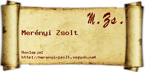 Merényi Zsolt névjegykártya